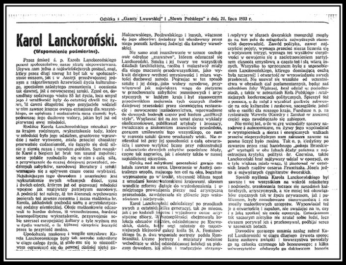 Lanckoroński family history