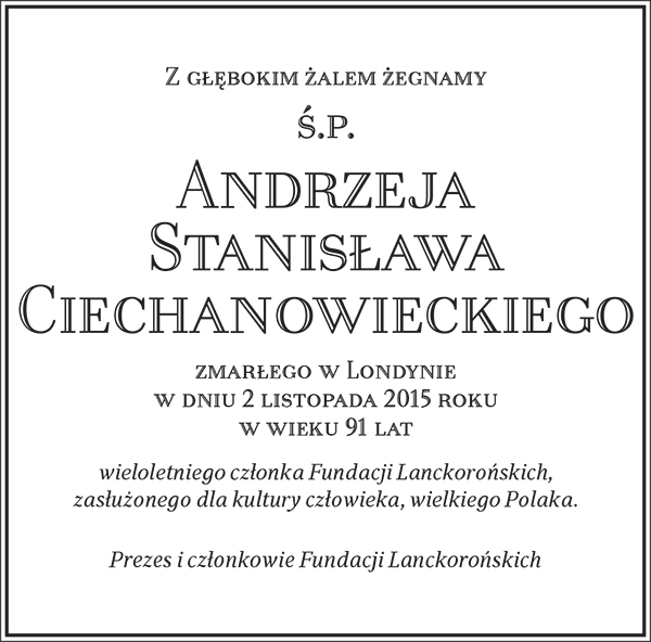 Ś.P. Andrzej Stanisław Ciechanowski