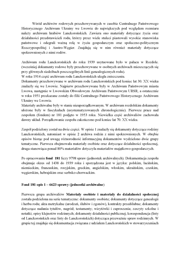 Wstęp (Fond 181)